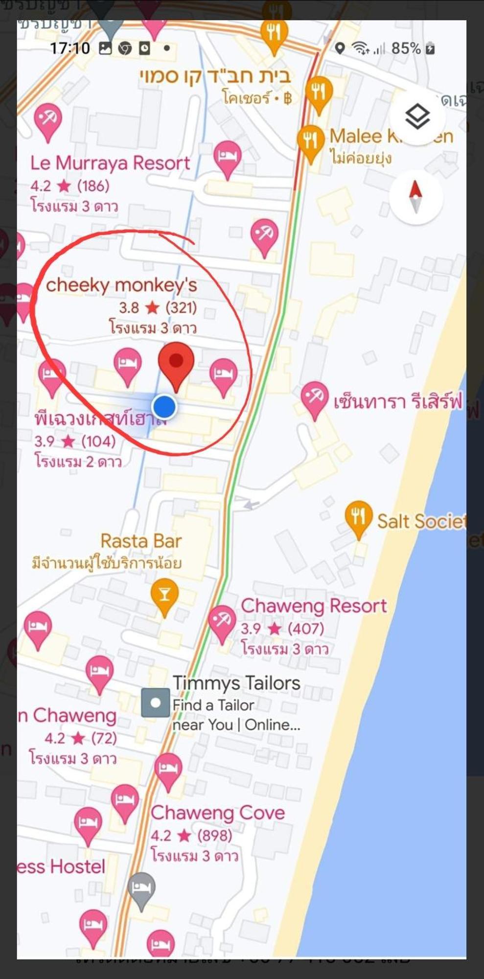 Hotel Cheeky Monkey'S Samui Strand von Chaweng Exterior foto
